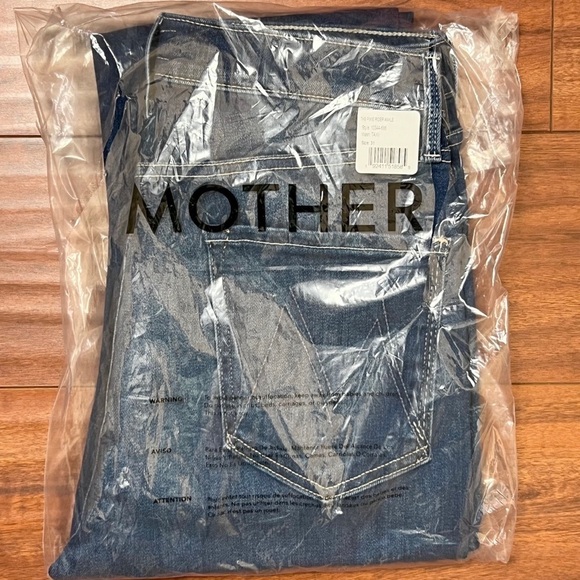 NWT MOTHER High Rise Button Fly Straight Leg Ankle Cropped Pixie Rider Jeans 31 - Picture 8 of 11